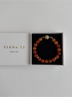 541 Agate Stone Beaded Bracelet